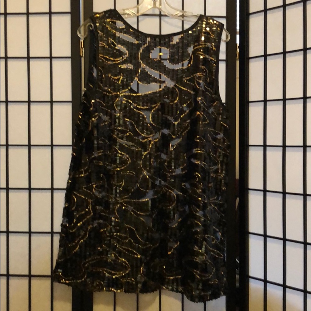 Primo Mihi Sheer Animal print sequence shift dress